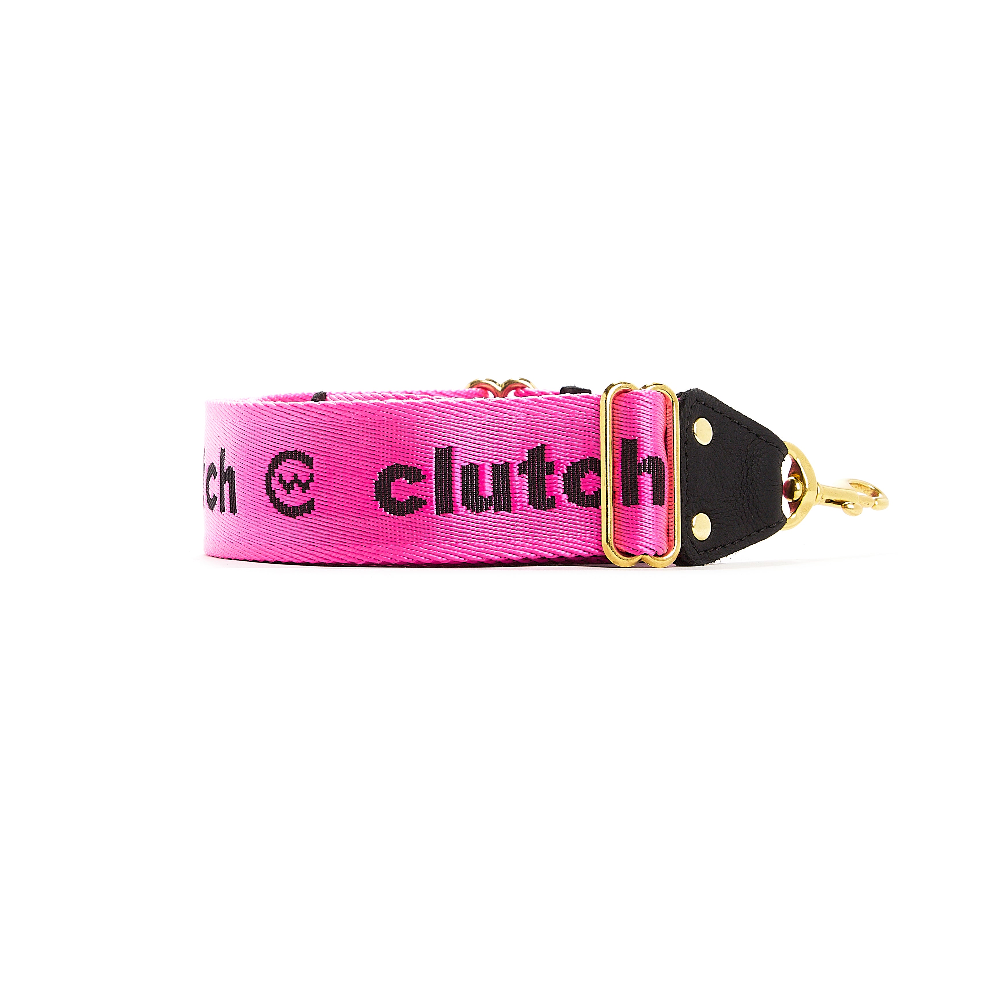 Clutch Webbing Strap - Black/Pink/Gold image 2
