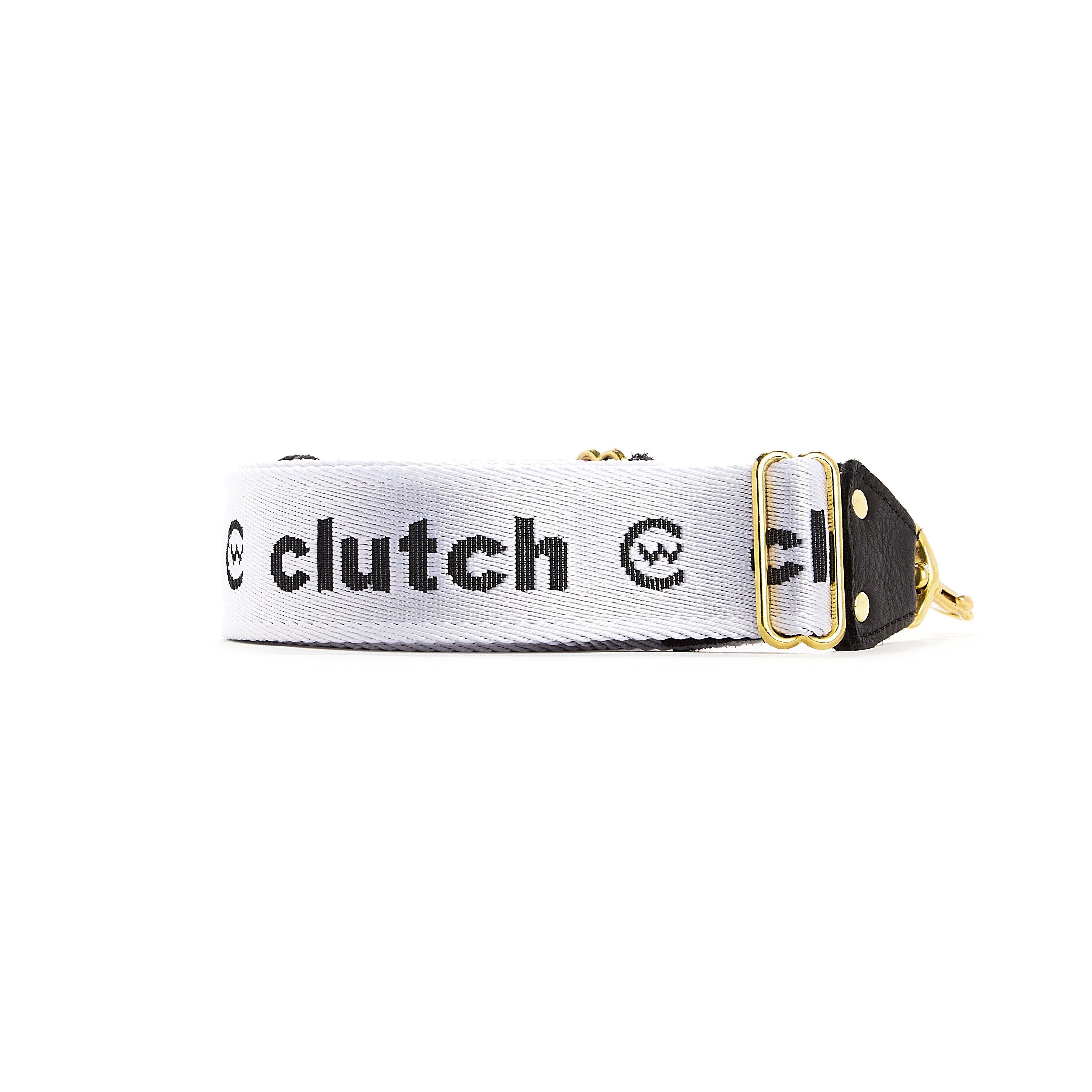 Clutch Webbing Strap - Black/White/Gold image 2