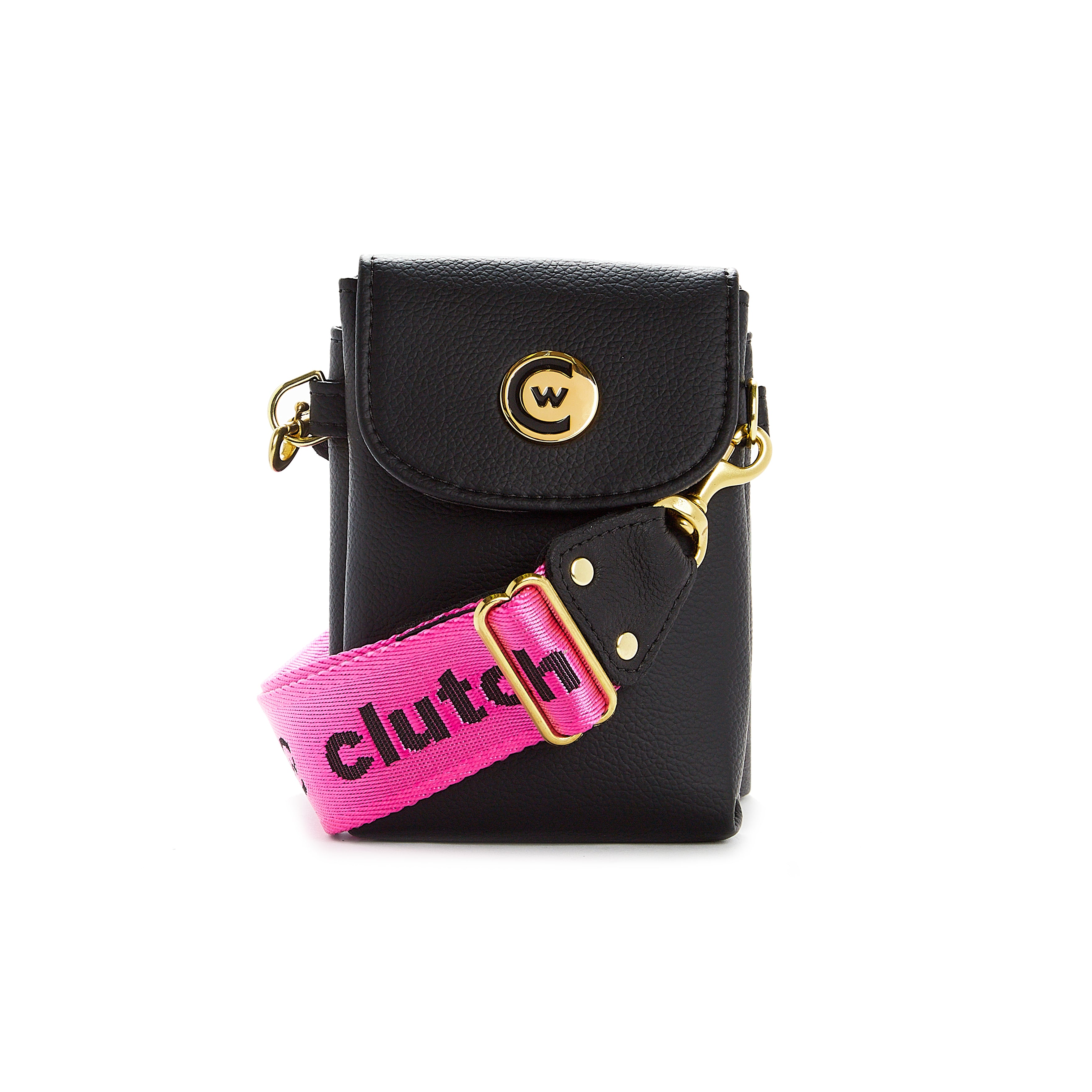 Clutch Webbing Strap - Black/Pink/Gold image 1