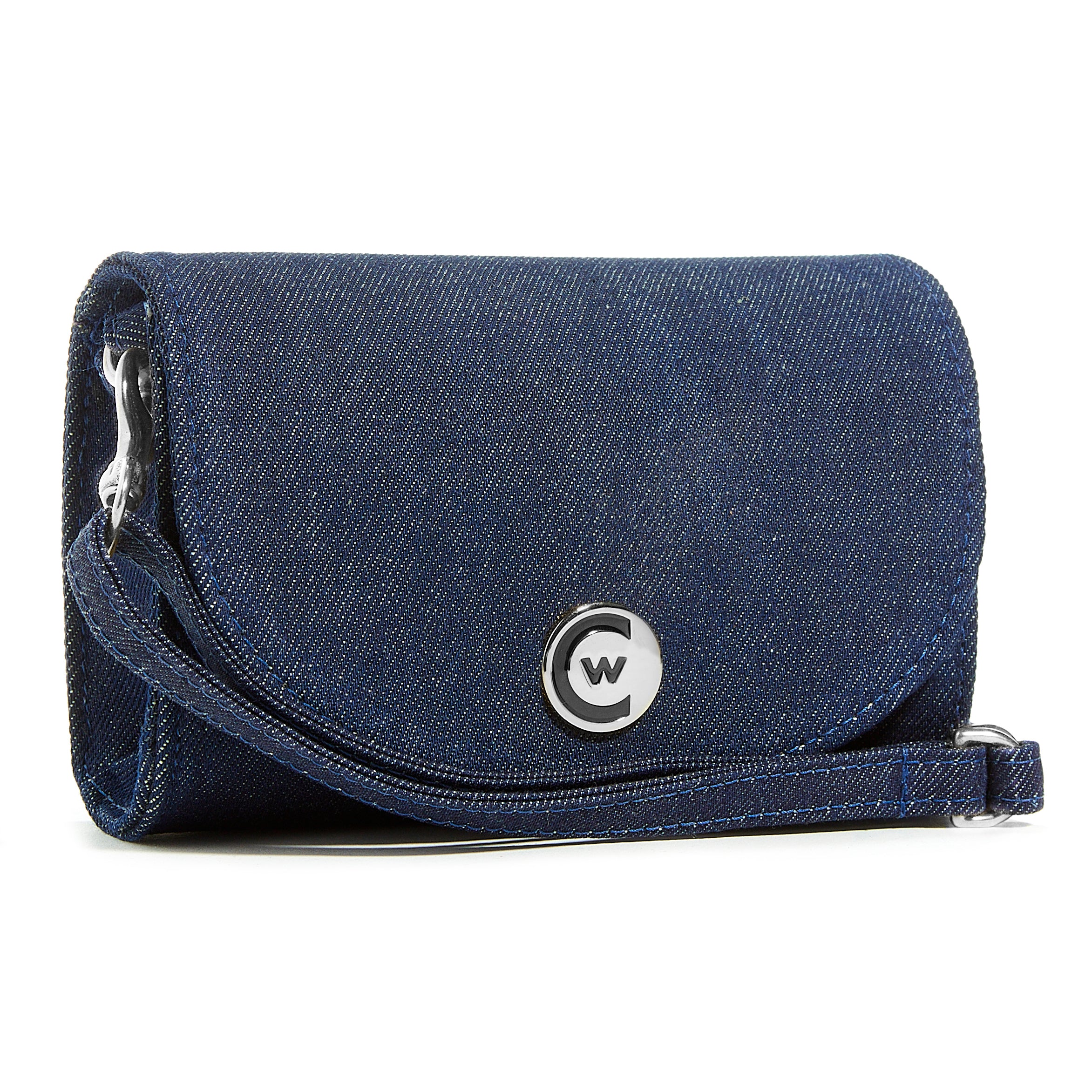 Denim Clutch w/ Silver Accents image 1