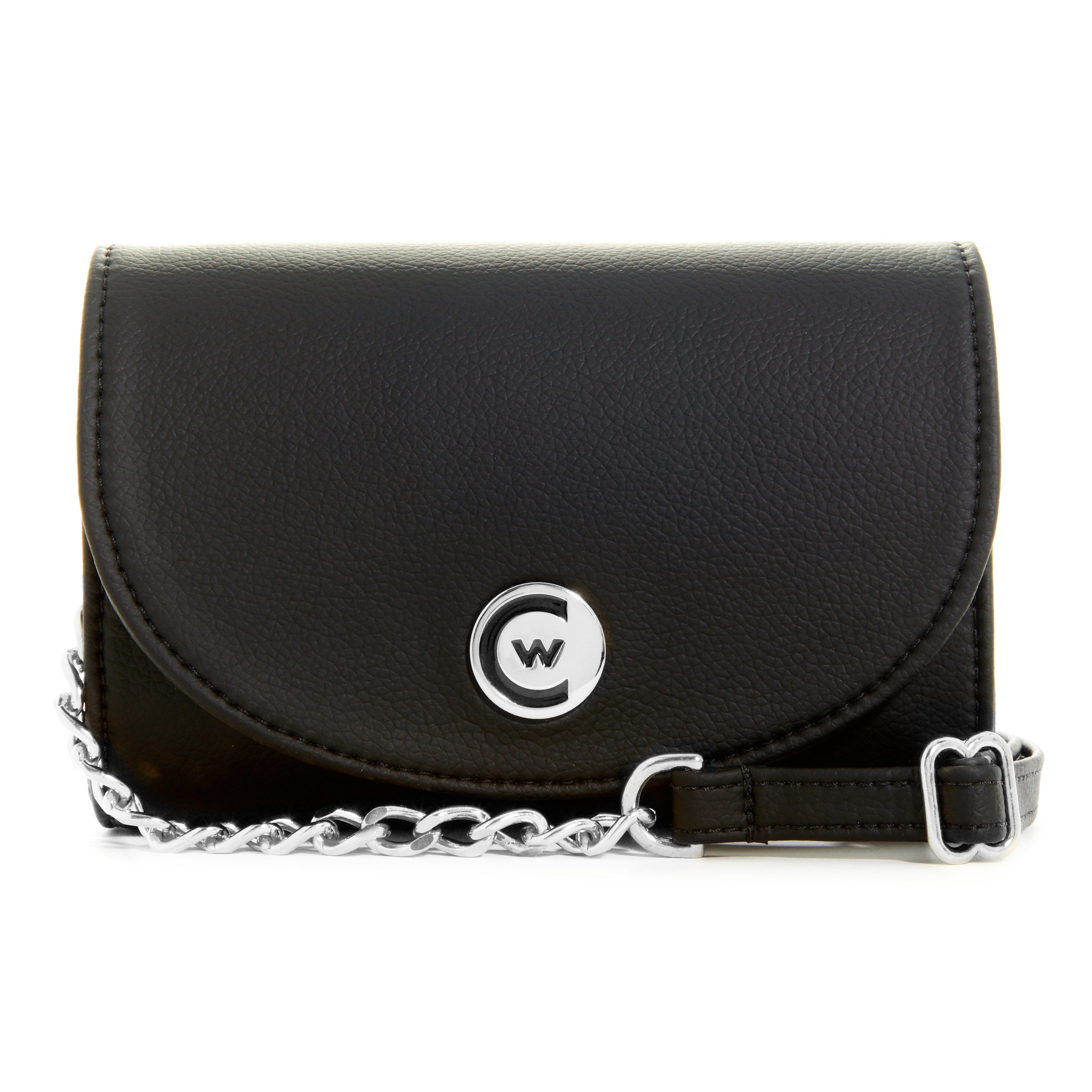 Black Smooth "Leatherette" w/ Silver Chain image 0