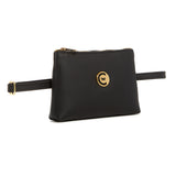 Black "Smooth" Elevated Fanny Pack w/ Gold Accents image 0