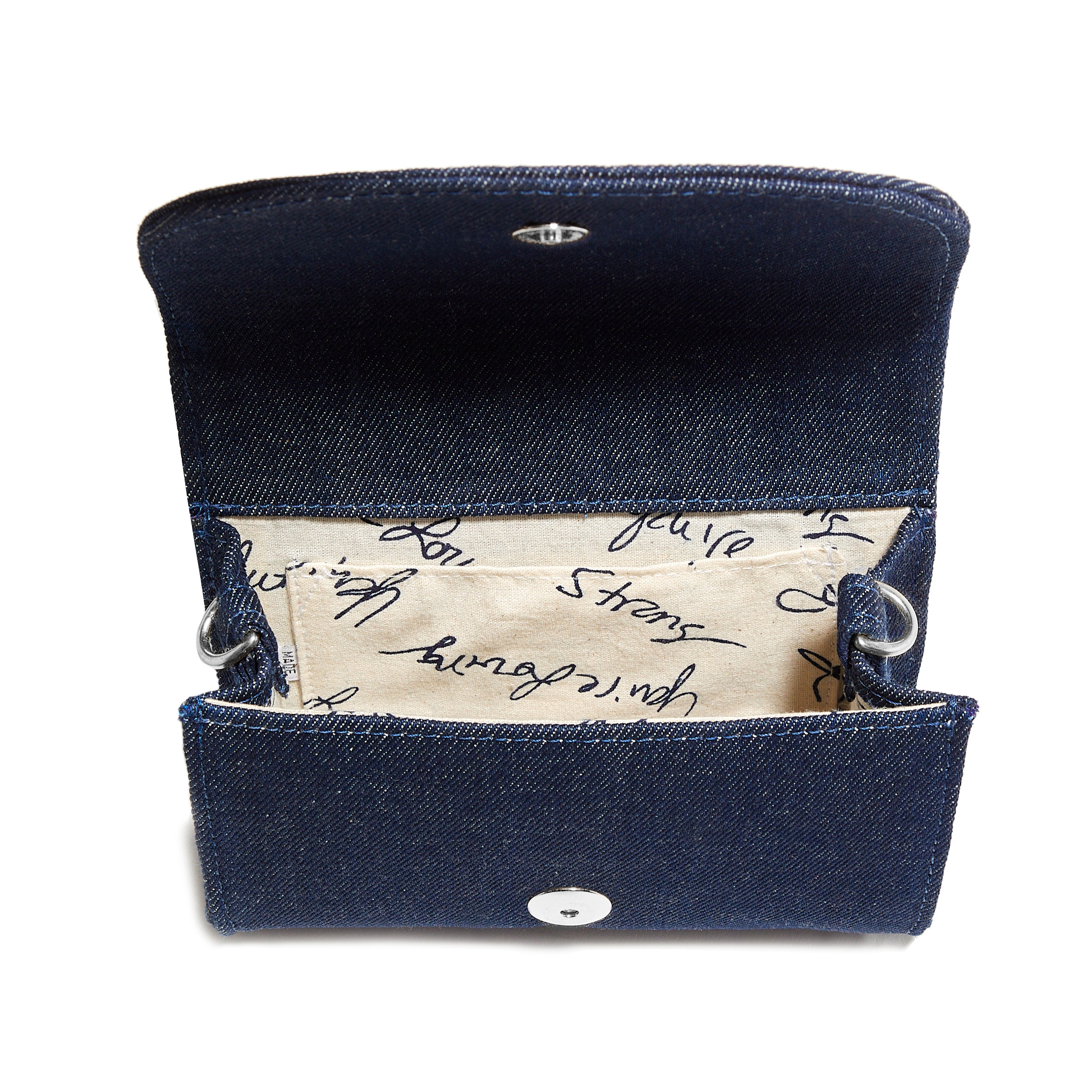 Denim Clutch w/ Silver Accents image 2