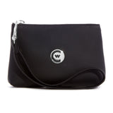 Black Smooth "Leatherette" Wristlet w/ Silver Accents image 0