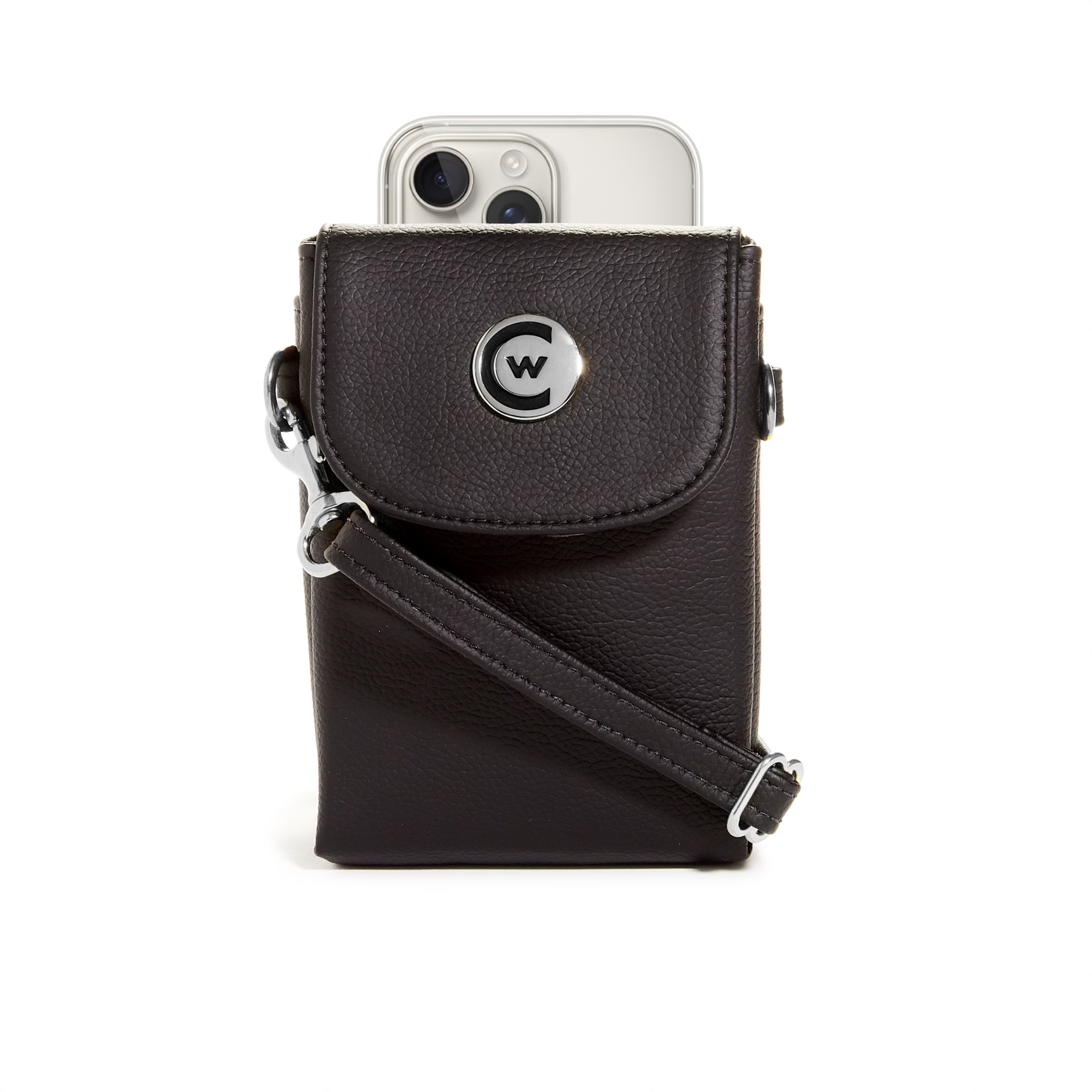 Leatherette "Arena Crossbody" w/Silver Accents image 0