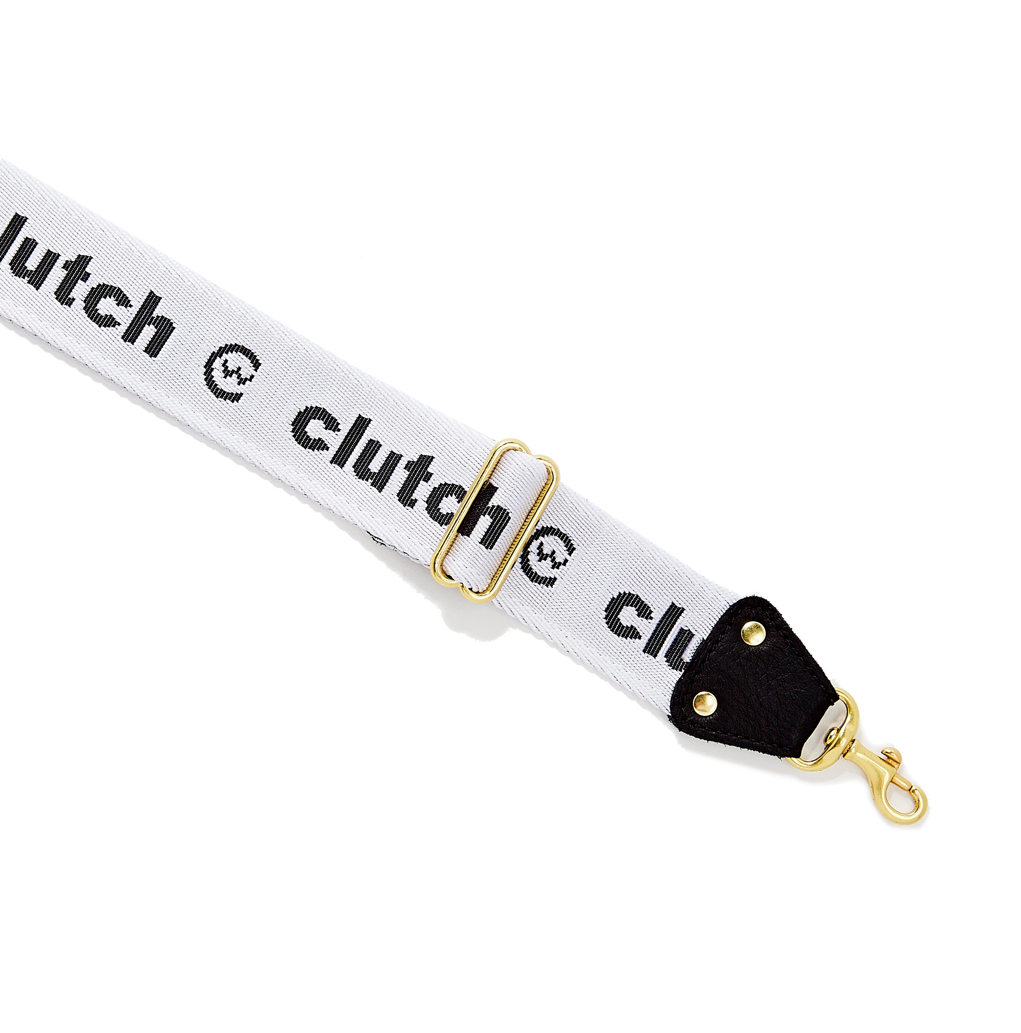 Clutch Webbing Strap - Black/White/Gold image 0