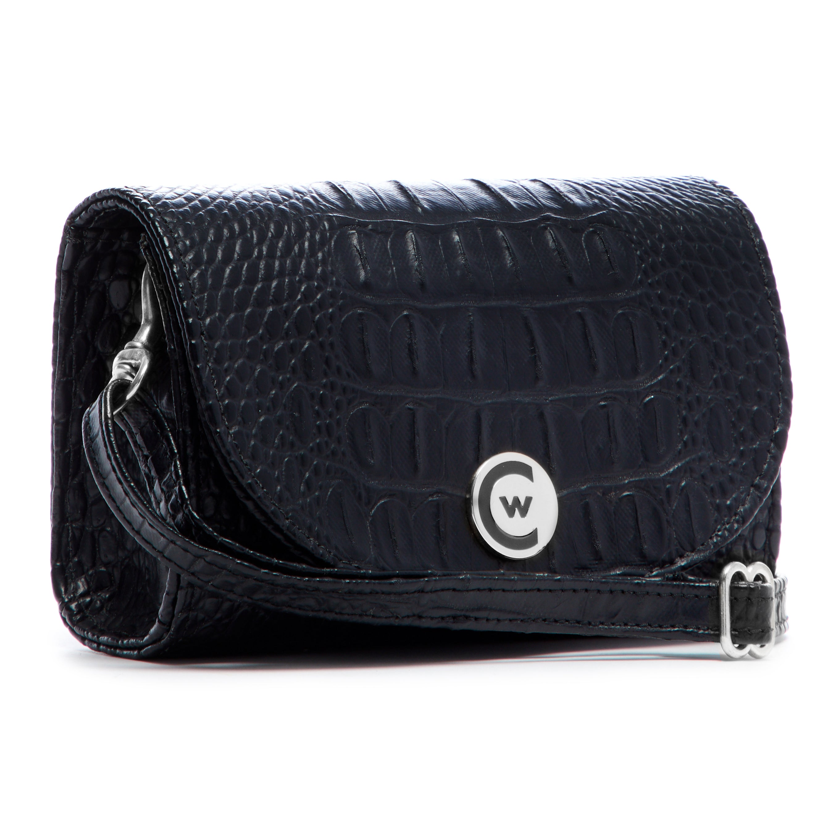 Black Matte "Croc" w/ Silver Accents image 1