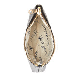 Black "Croc" Wristlet w/ Gold Accents image 3