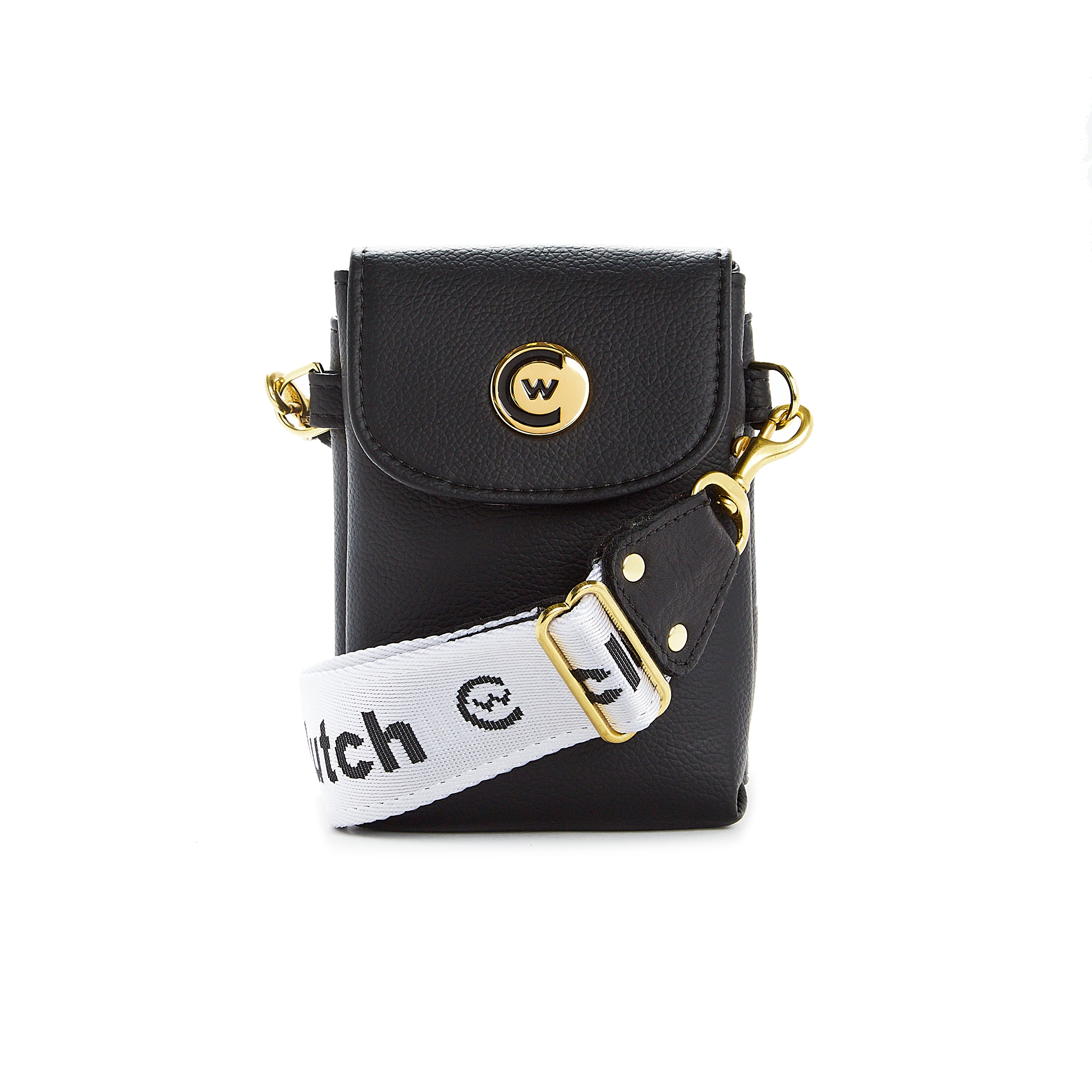 Clutch Webbing Strap - Black/White/Gold image 1