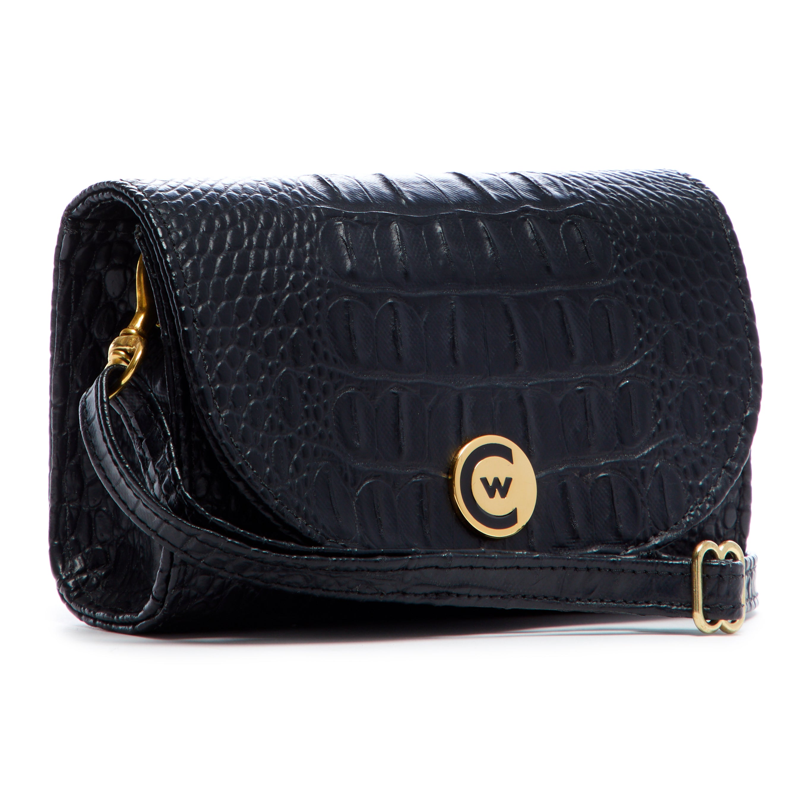 Black Matte "Croc" w/ Gold Accents image 1