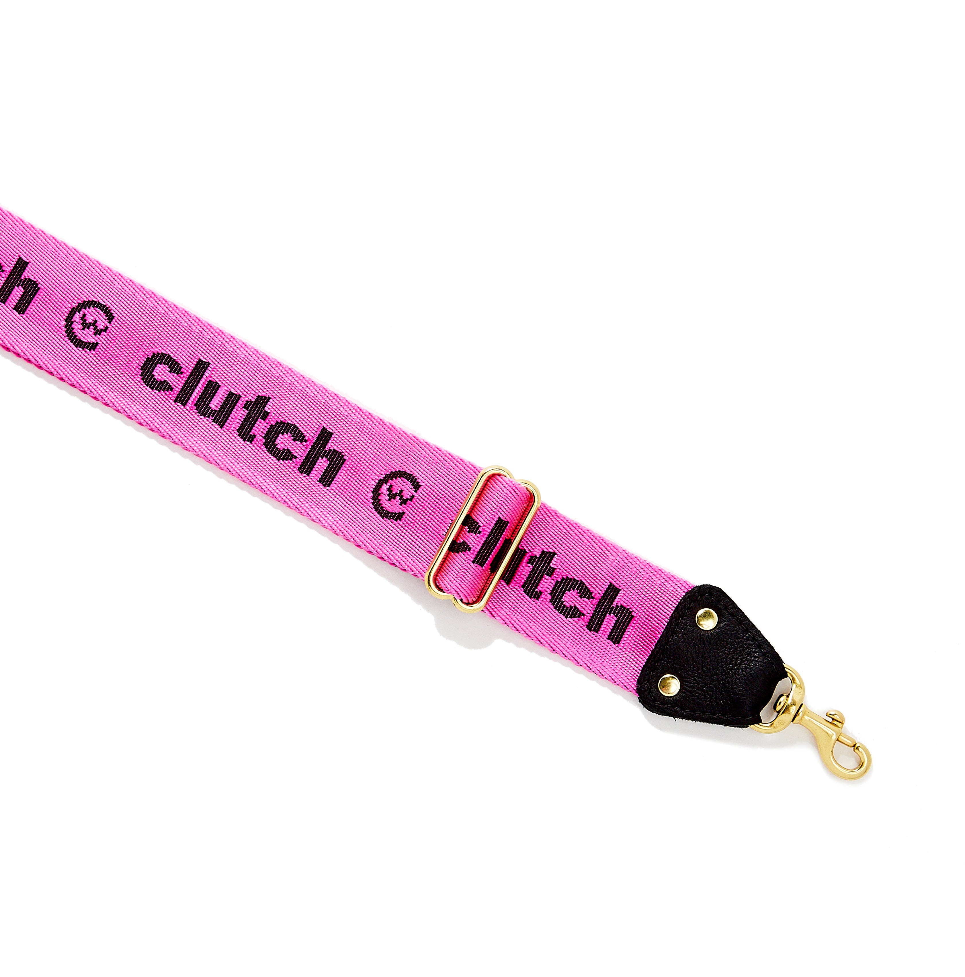 Clutch Webbing Strap - Black/Pink/Gold image 0