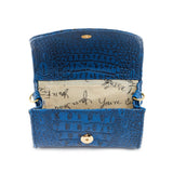 Indigo Blue "Croc" W/Gold Accents image 3