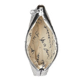 Black "Croc" Wristlet w/ Silver Accents image 3