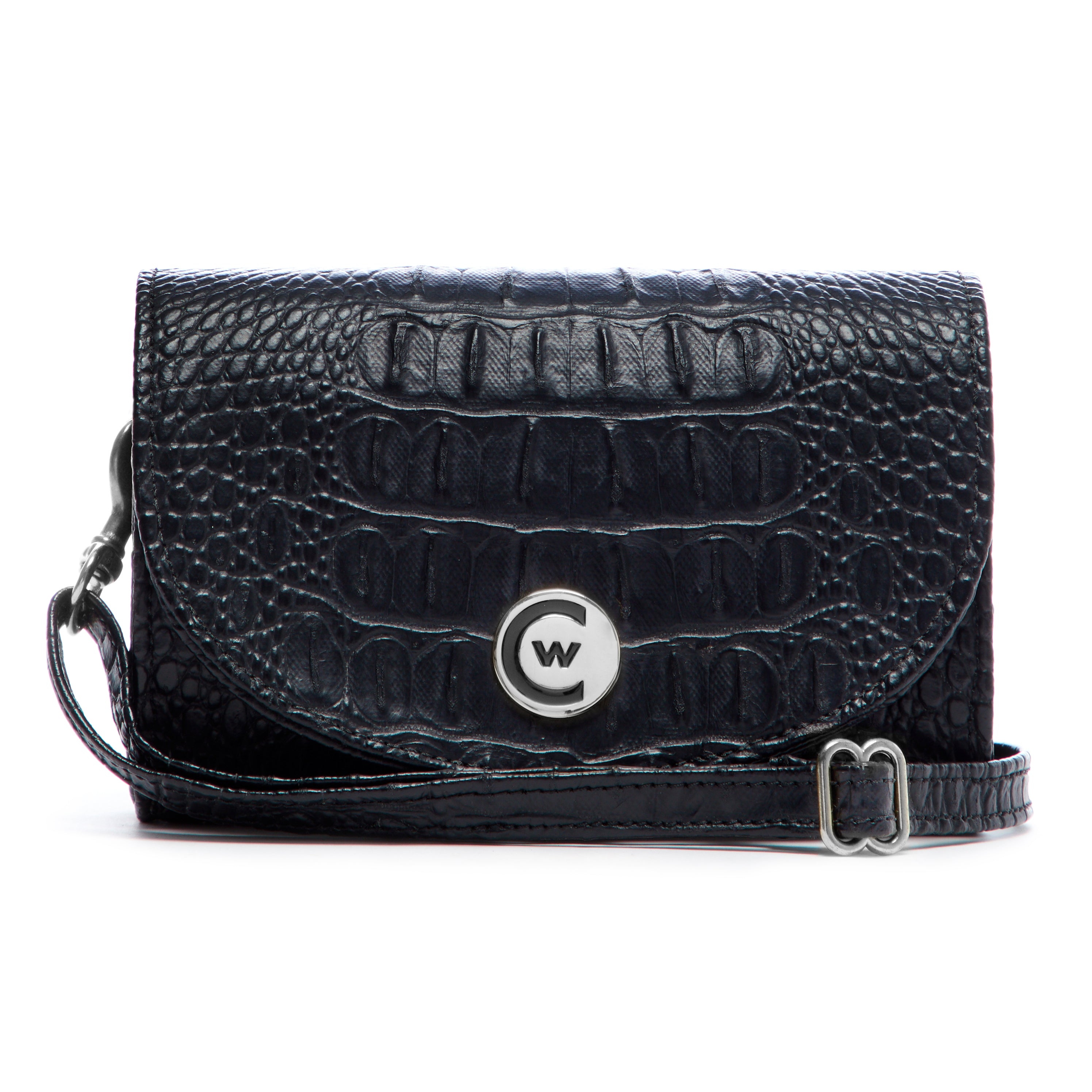 Black Matte "Croc" w/ Silver Accents image 0