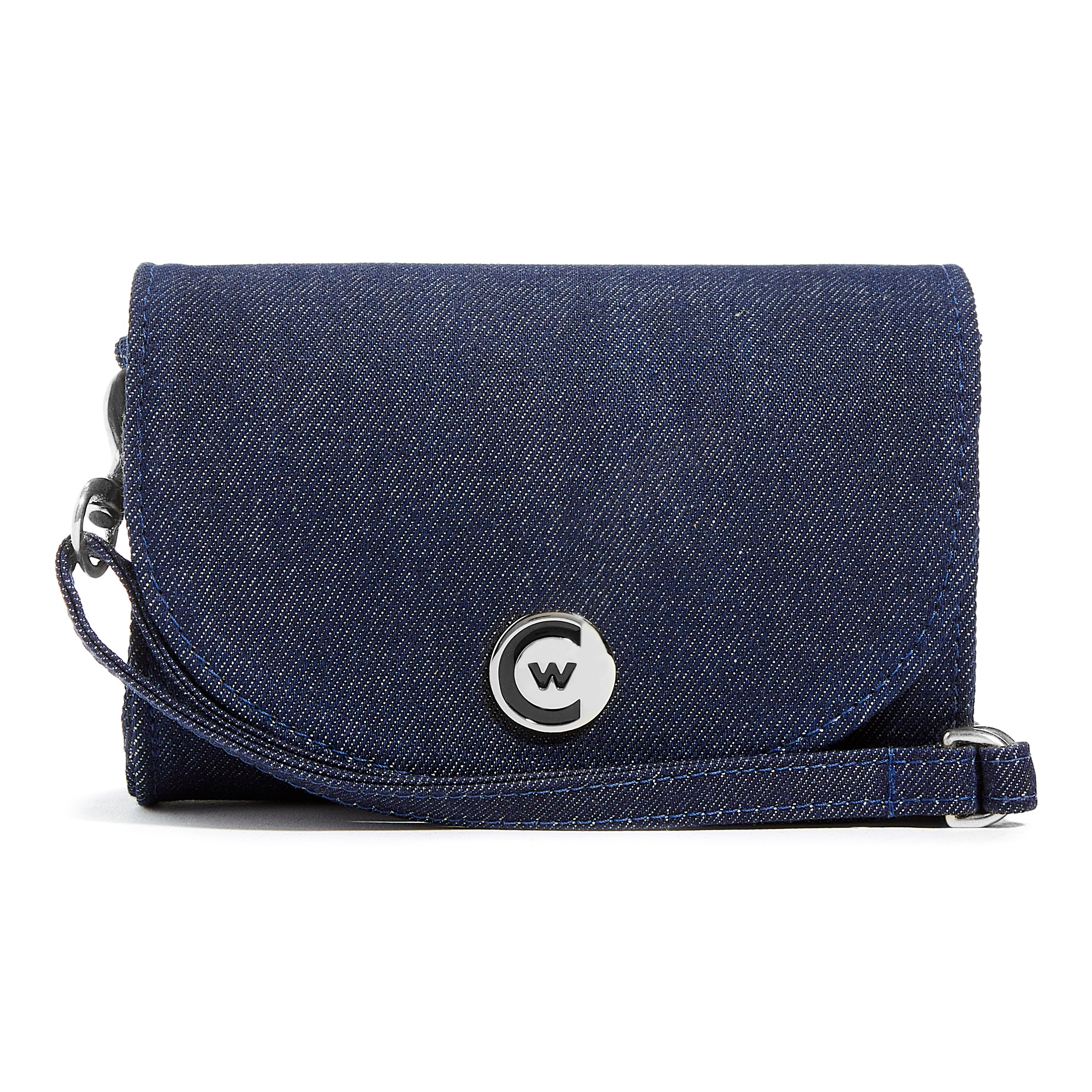 Denim Clutch w/ Silver Accents image 0
