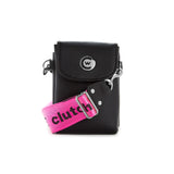 Clutch Webbing Strap - Black/Pink/Silver image 1