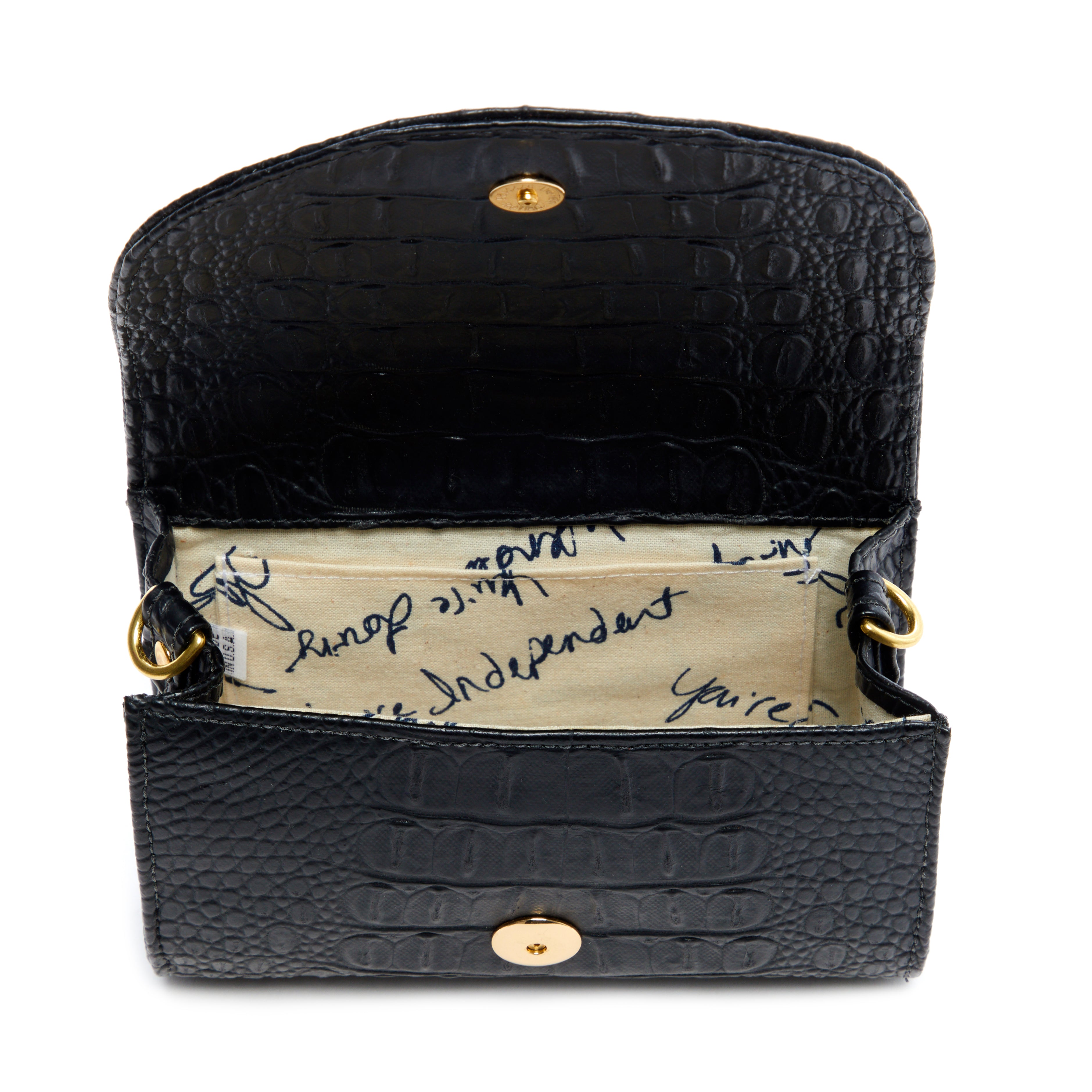 Black Matte "Croc" w/ Gold Accents image 2