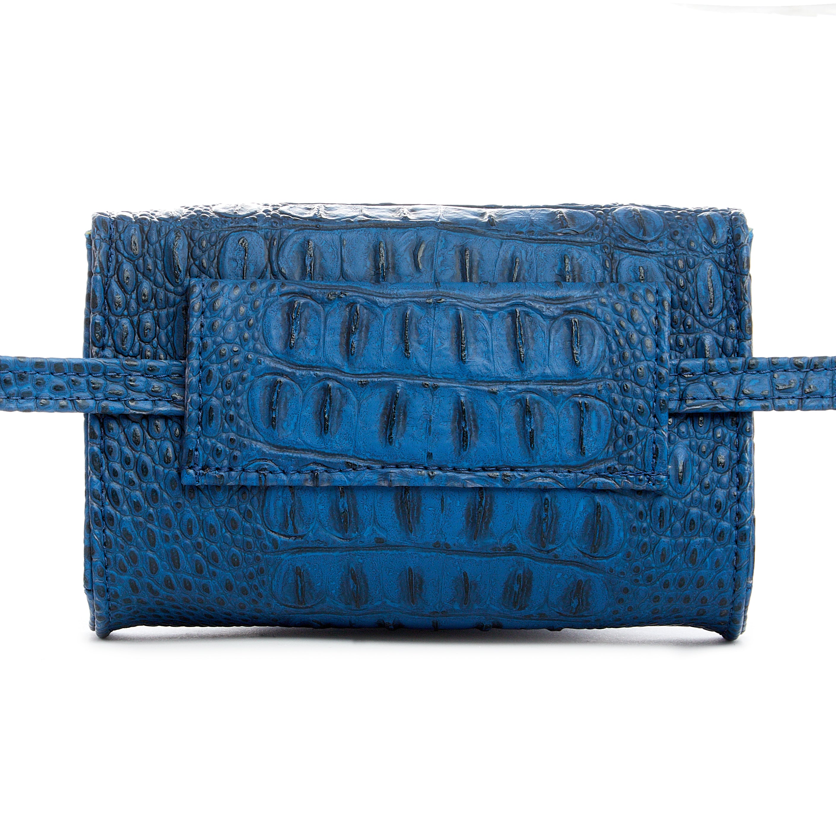 Indigo Blue "Croc" W/Gold Accents image 2