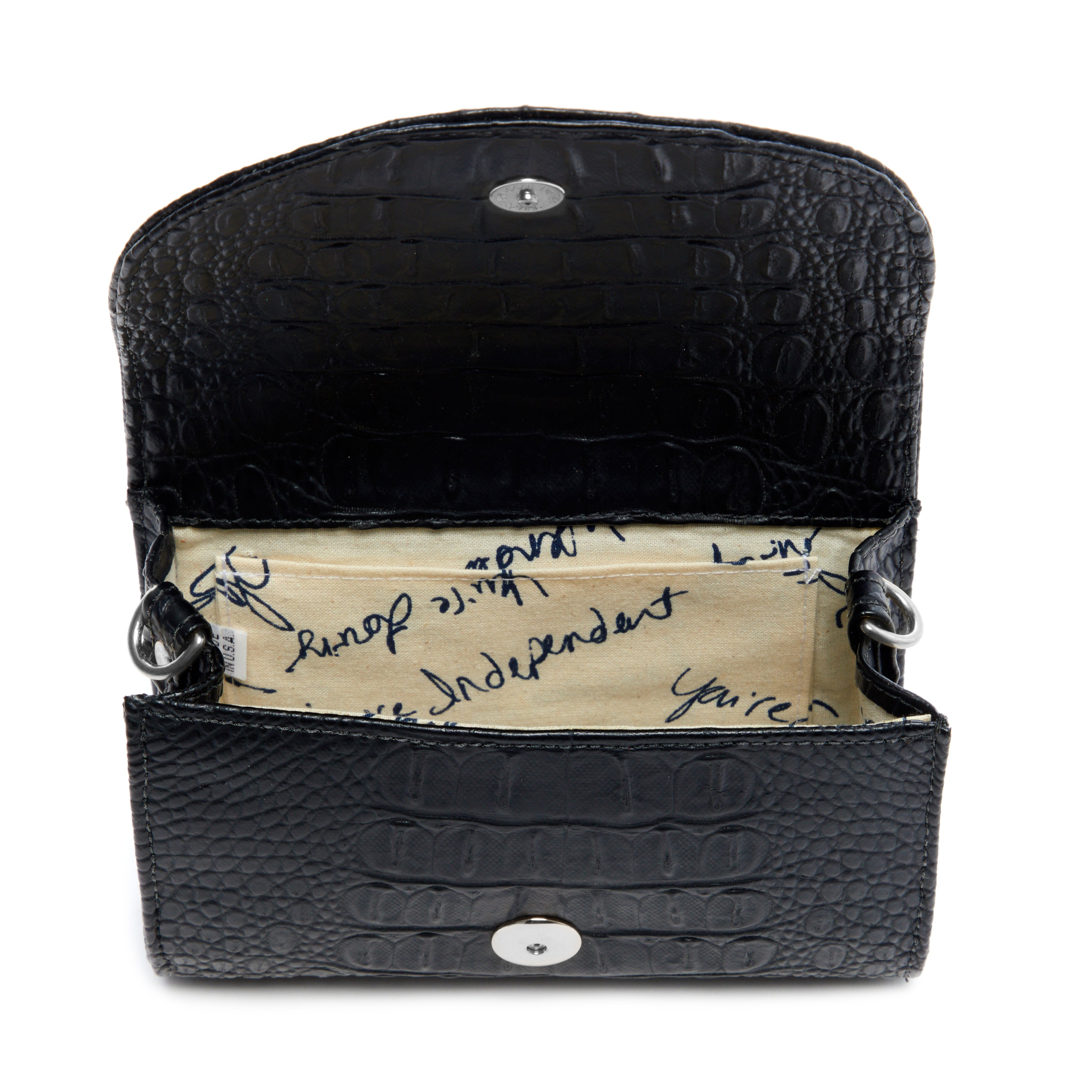 Black Matte "Croc" w/ Silver Accents image 2