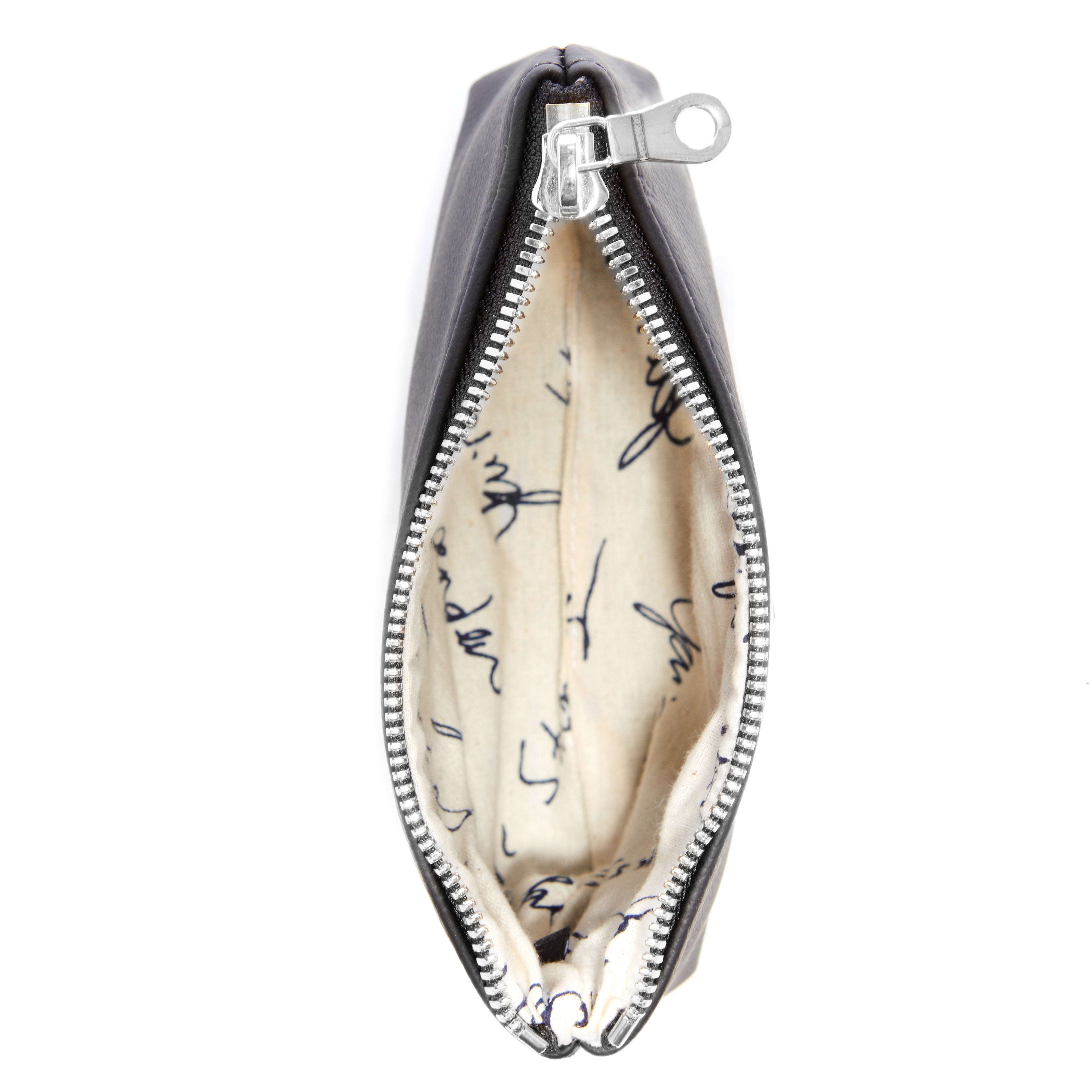 Black Smooth "Leatherette" Wristlet w/ Silver Accents image 2