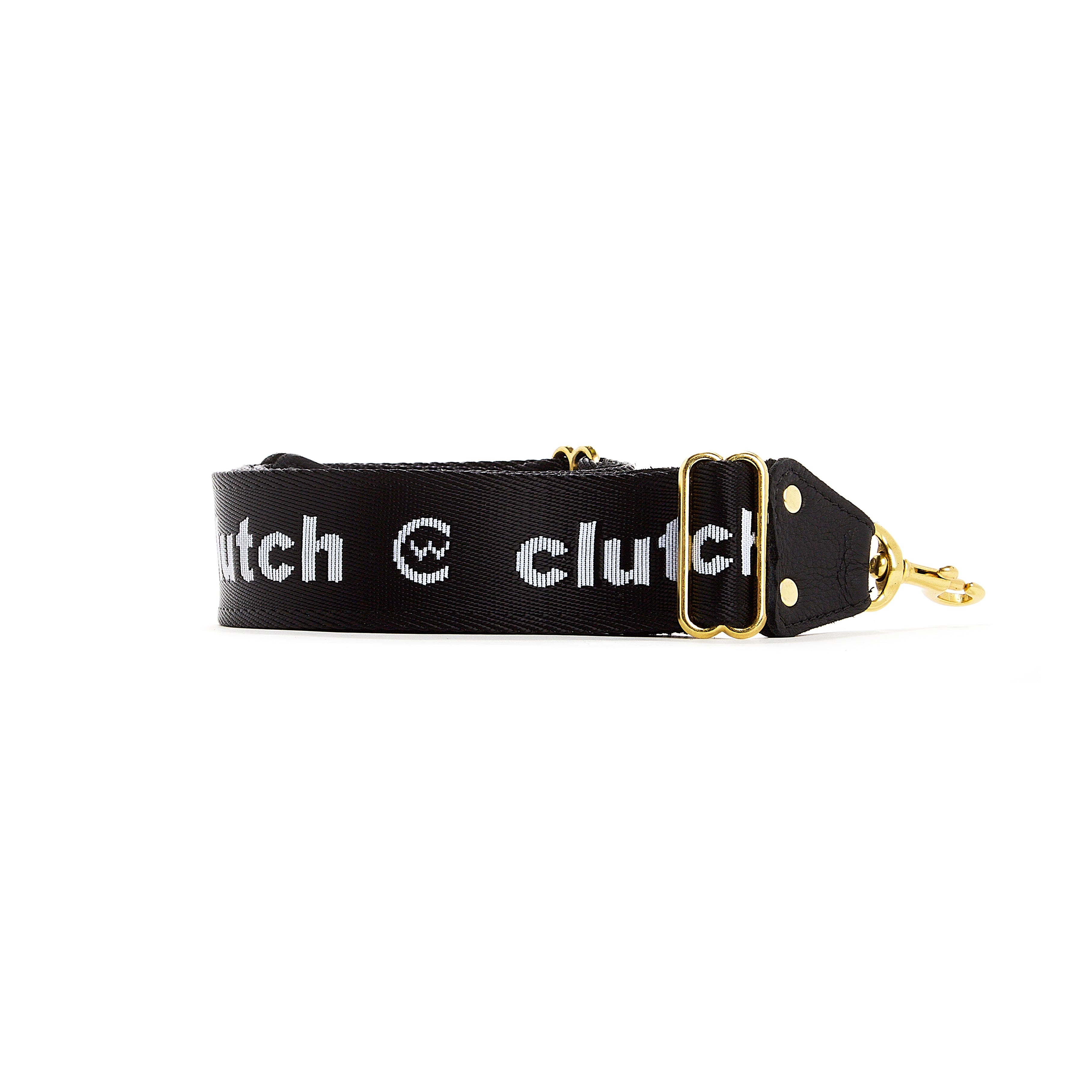 Clutch Webbing Strap - White/Black/Gold image 2