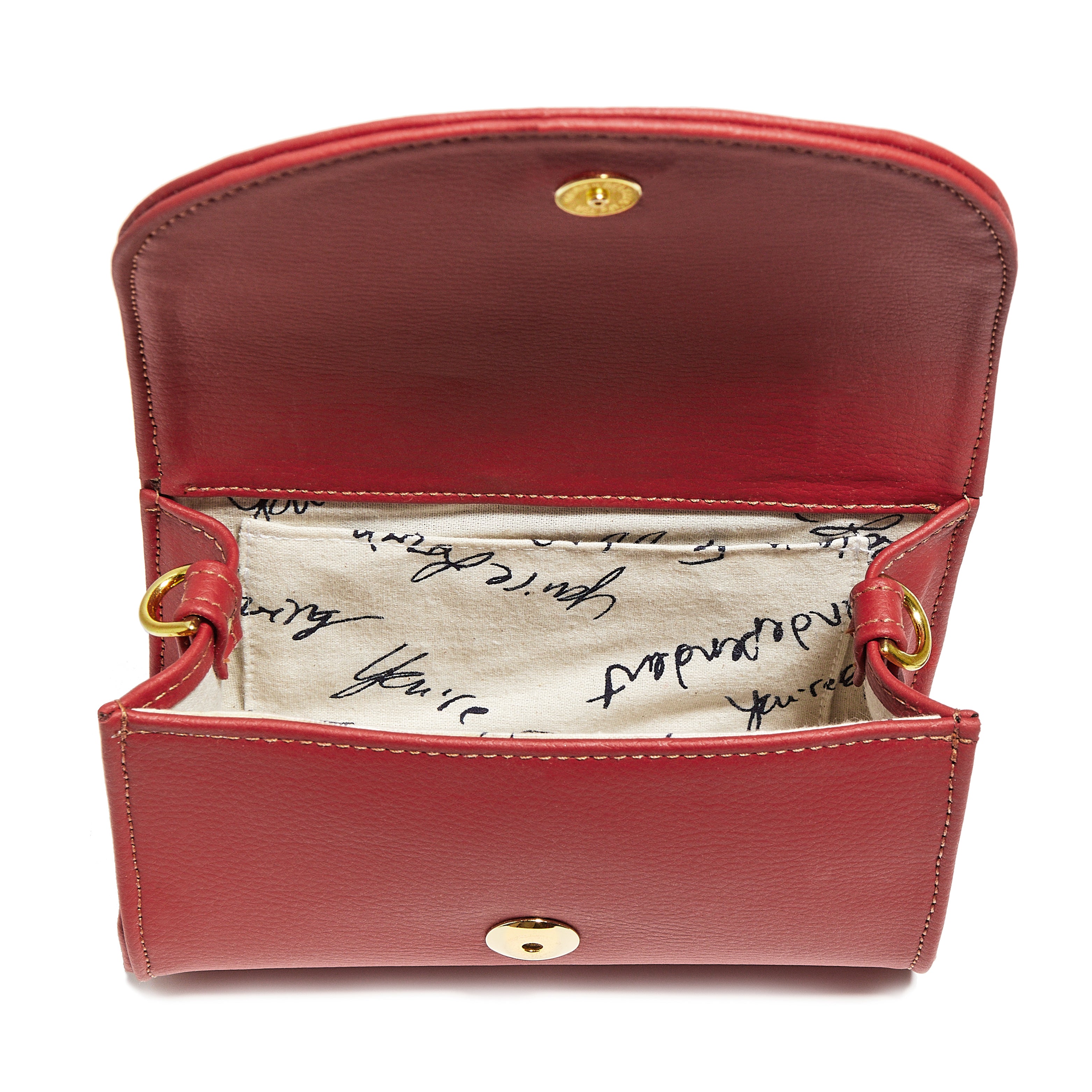 Red Smooth "Leatherette" w/ Gold Accents image 2