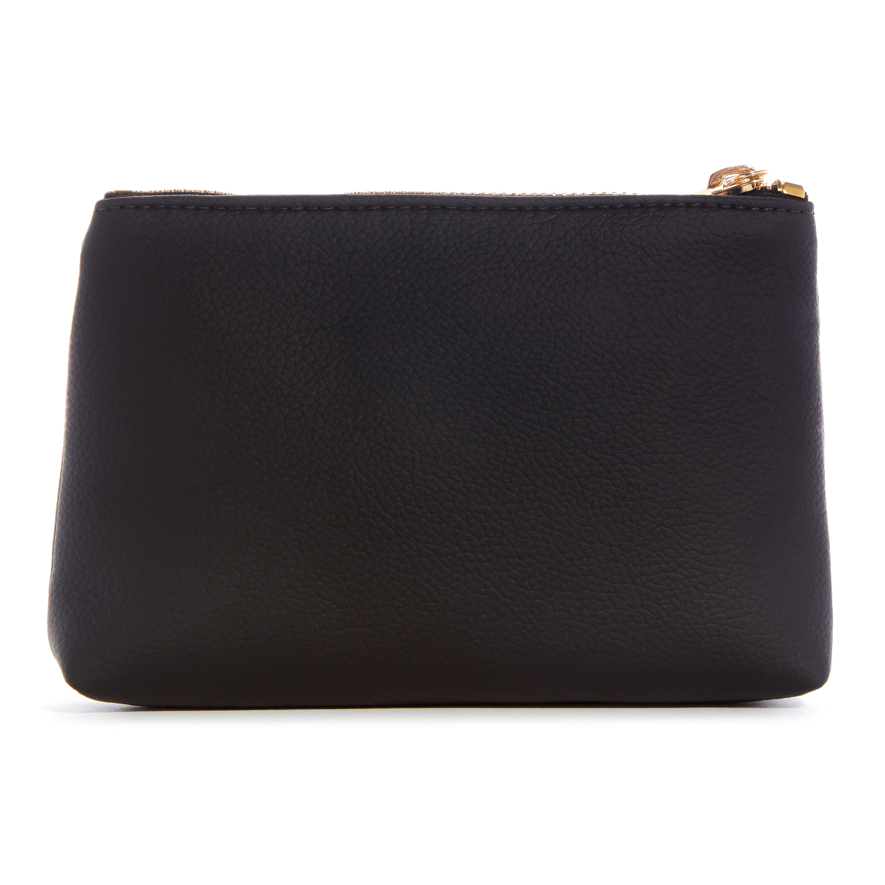 Black Smooth "Leatherette" Wristlet w/ Gold Accents image 2