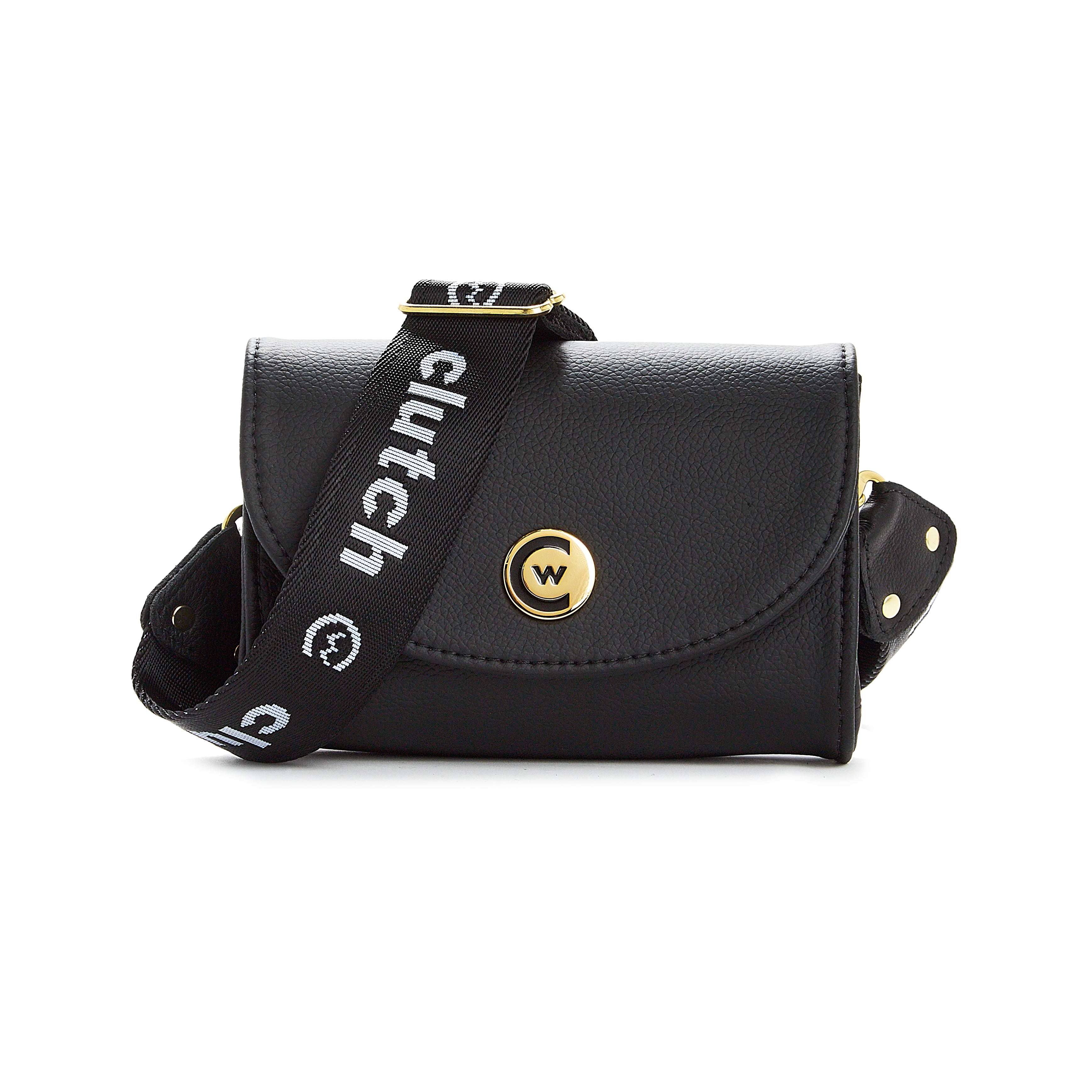 Clutch Webbing Strap - White/Black/Gold image 3