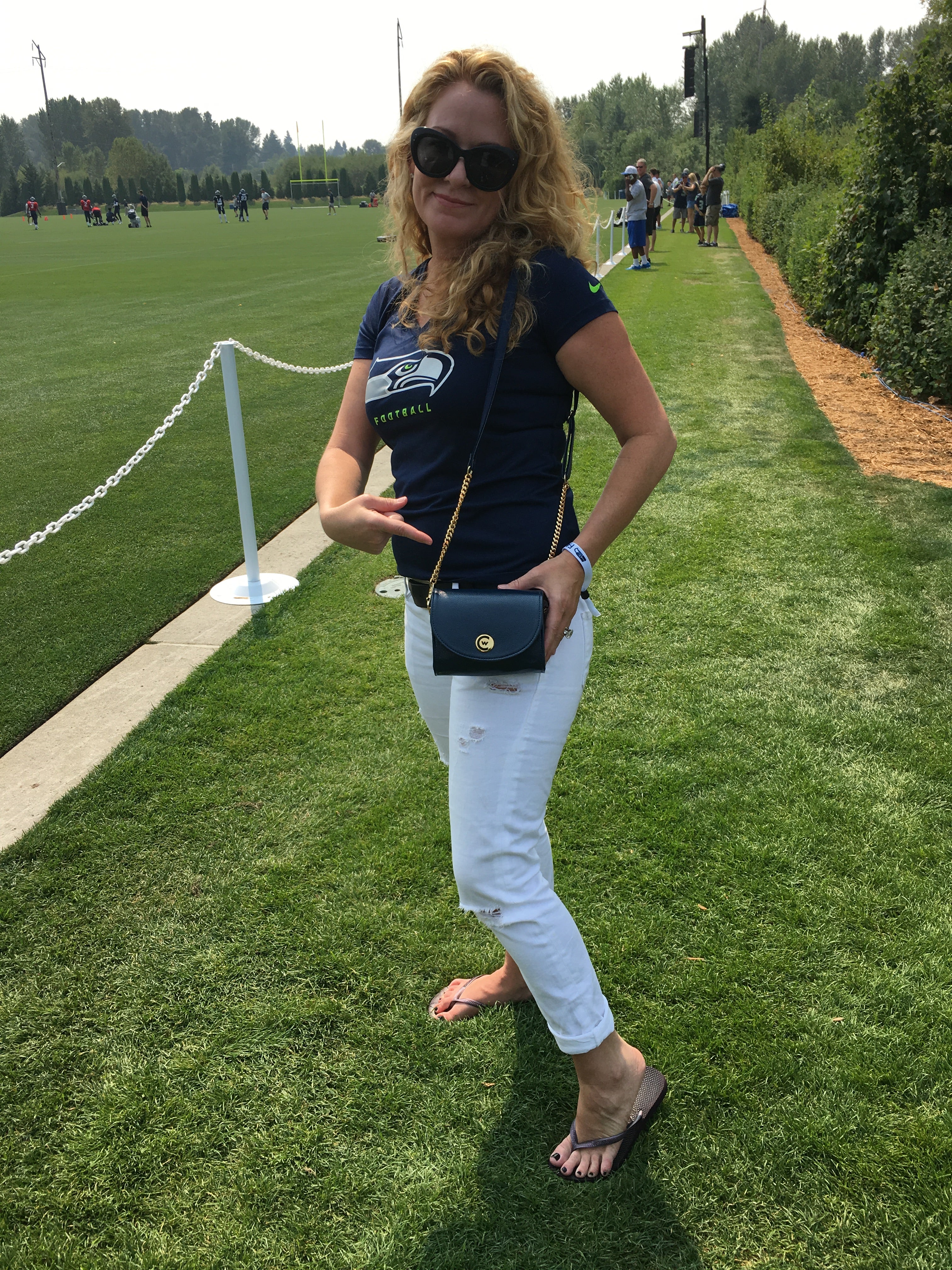 Denim Clutch w/ Gold Accents image 4